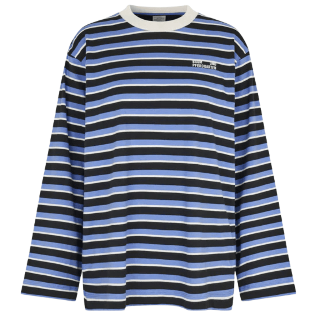 Jeevana Blue Black Stripe Baum und Pferdgarten