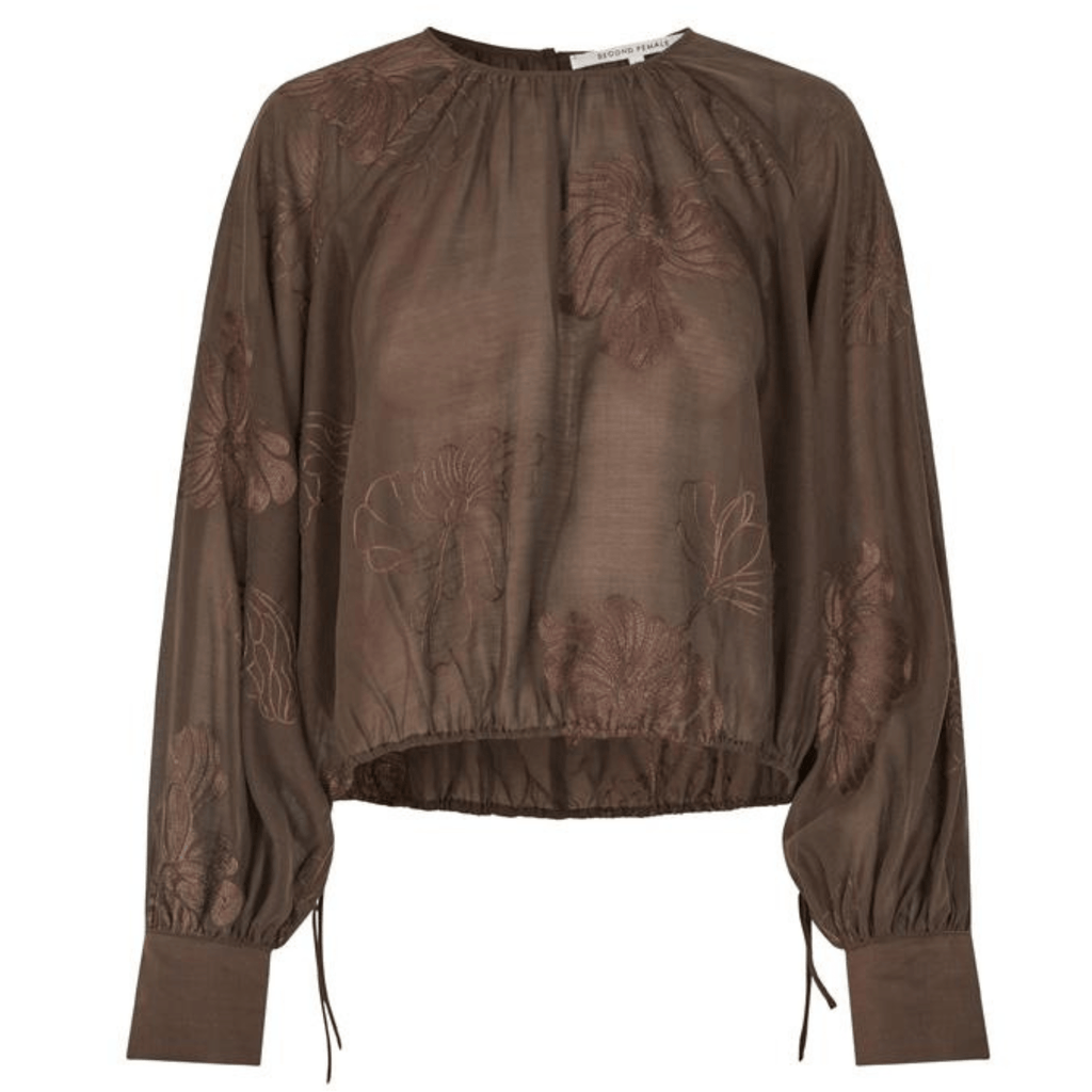 Second Female Blouse Bruin Print
