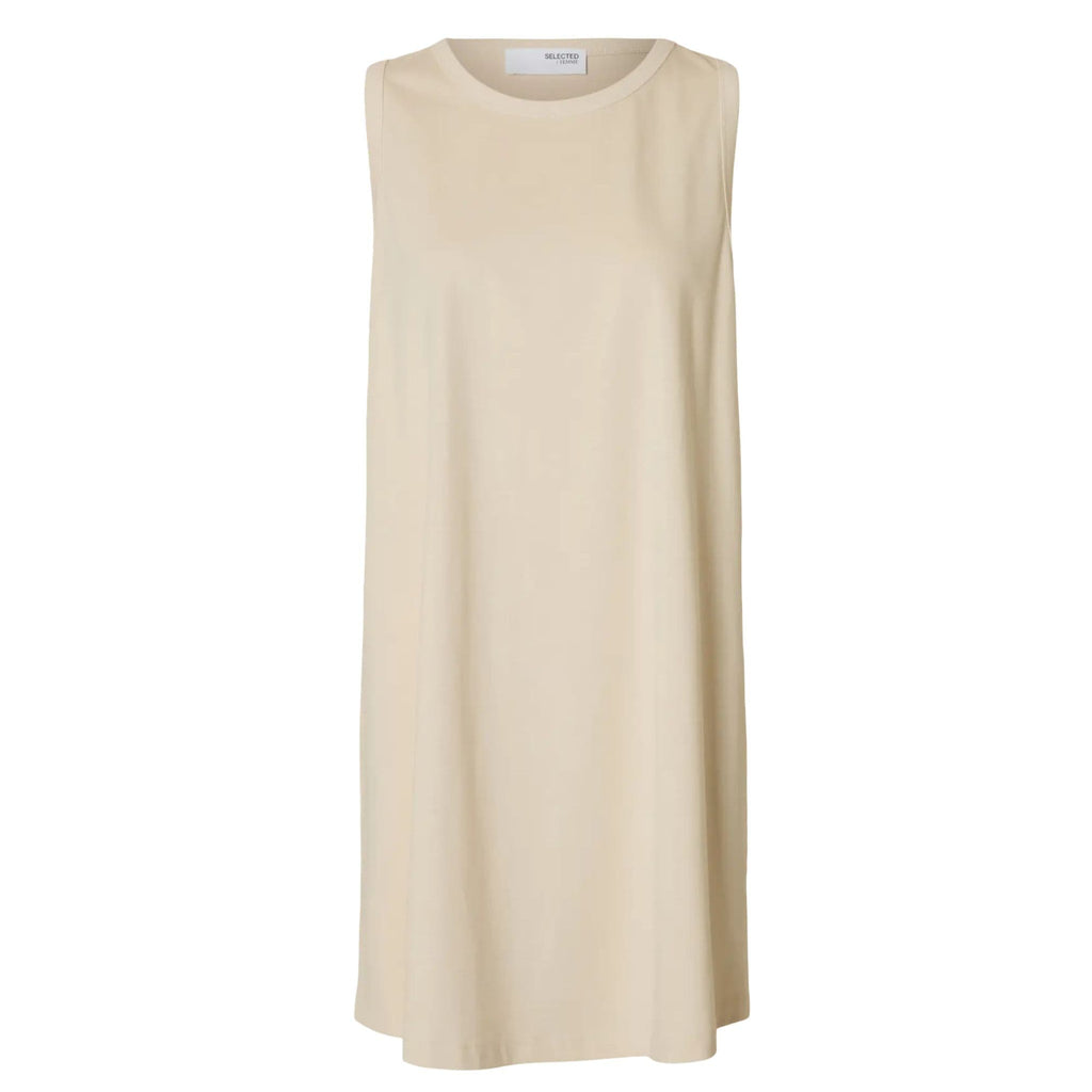 cremekleurigeselectedfemmejurk